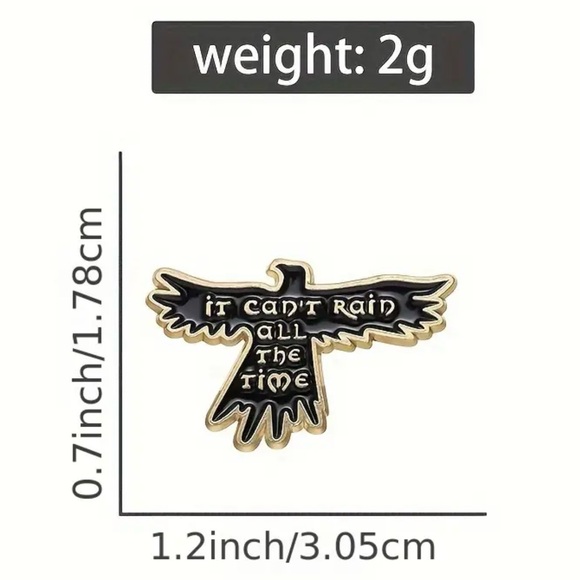 The Crow, It can’t rain all the time pin/ brooch - Picture 2 of 2